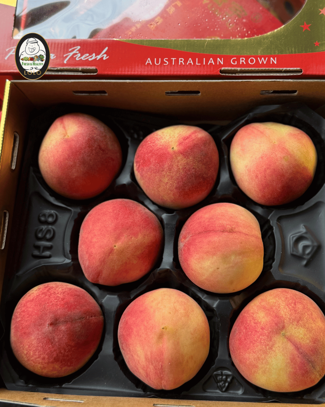 Aust White Peach Gift Box 澳洲白桃礼盒 (8/9pcs)